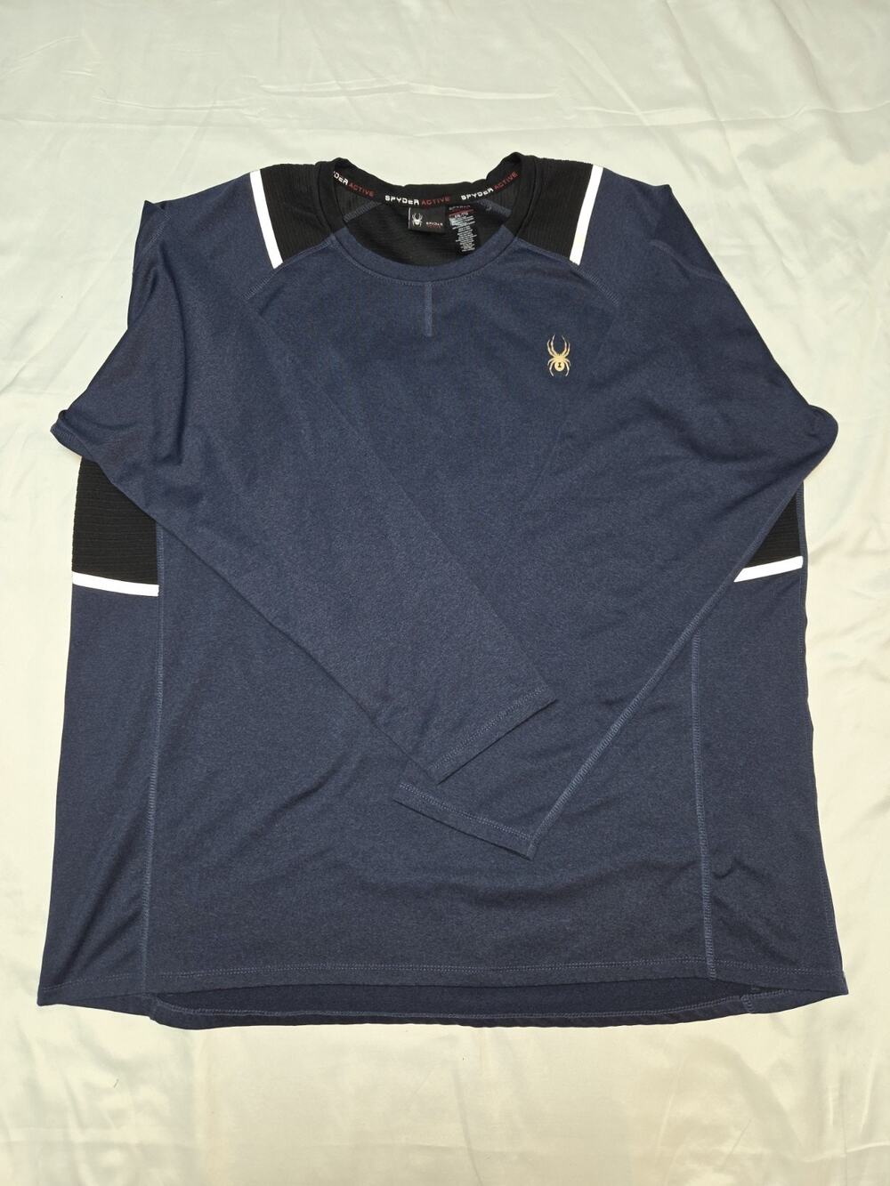 Spyder Active Men's Long Sleeve Dark Blue Pullover Size XXL 2XL